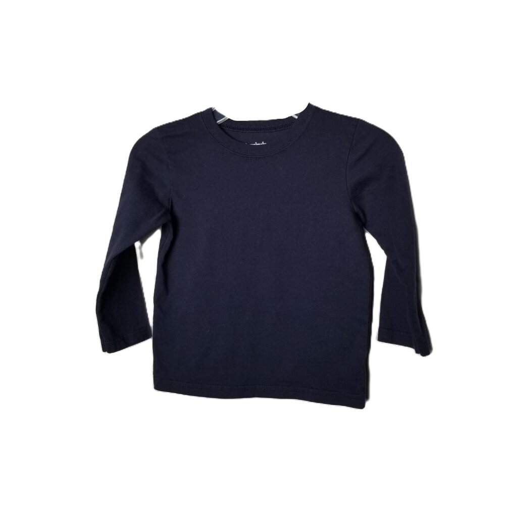 Garanimals Long Sleeve Shirt 4T Navy Blue Cotton Blend Basic Casual